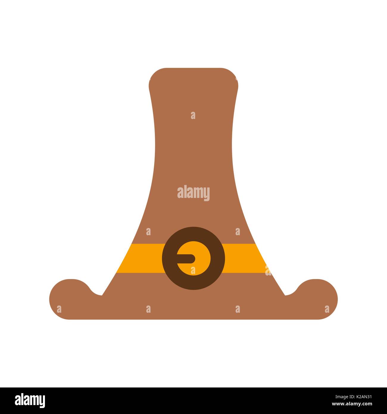 Pellegrino il tappo accessorio per il giorno del Ringraziamento. Cappello tradizionale per la festa nazionale Illustrazione Vettoriale