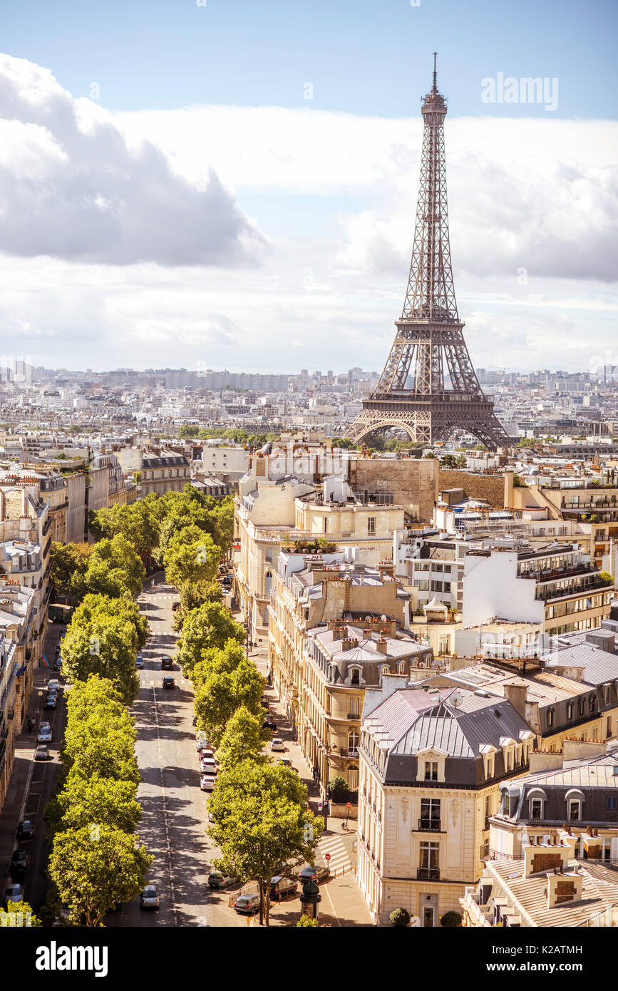 Paesaggio urbano in vista di Parigi Foto Stock