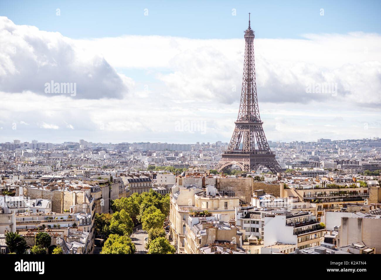 Paesaggio urbano in vista di Parigi Foto Stock