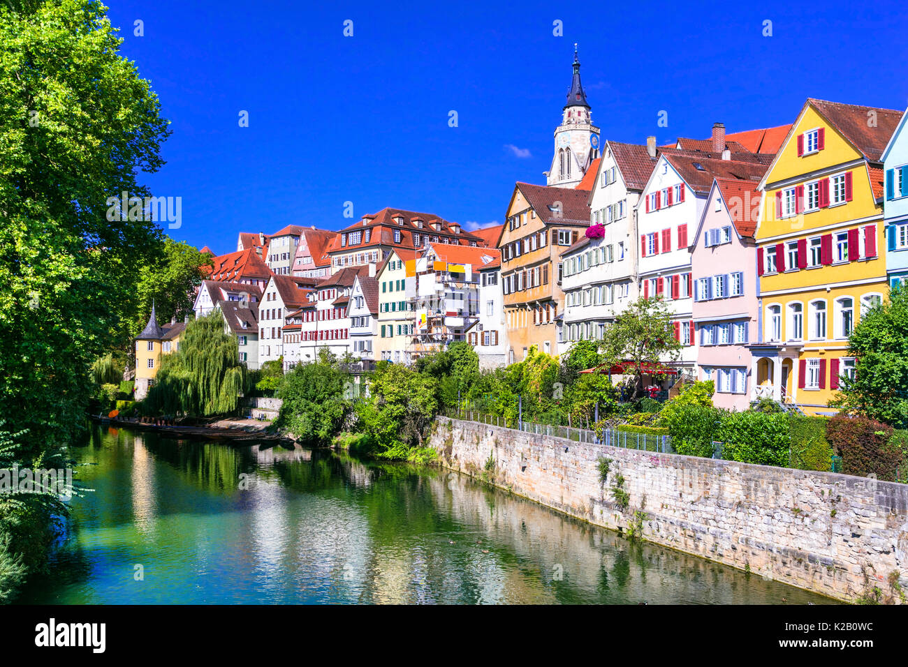 I posti più belli della Germania - colorata città Tubinga nel Baden-wurtemberg Foto Stock