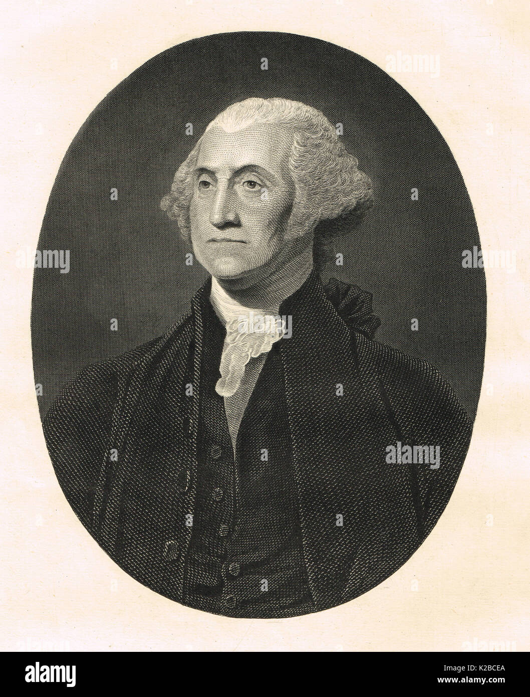 George Washington, uomo politico americano e soldato, primo Presidente degli Stati Uniti Foto Stock