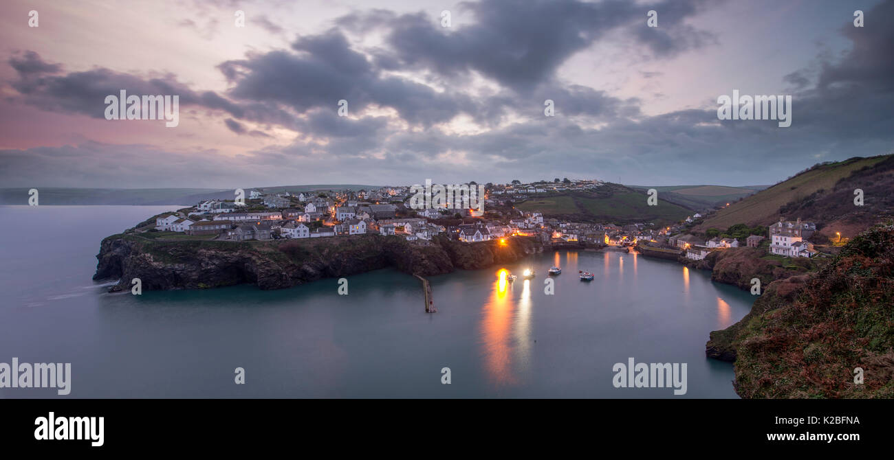 Port Isaac in North Cornwall. Foto Stock
