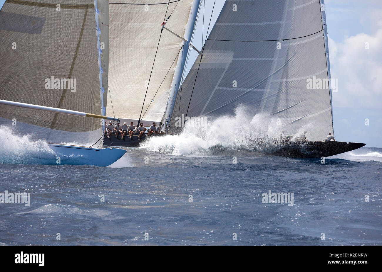 Hanuman yachts racing al St. Barth's benna, marzo 2012. Foto Stock