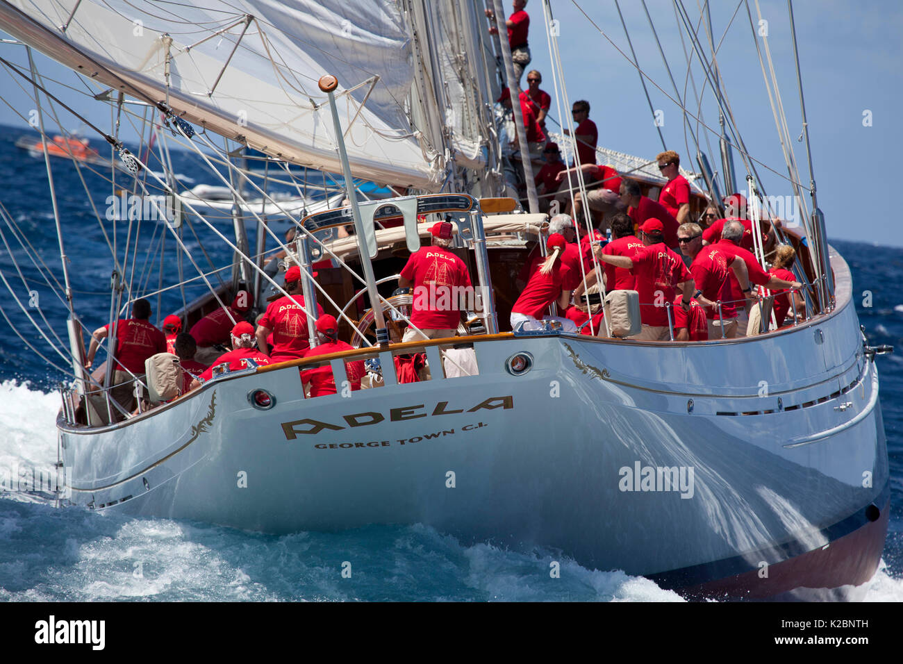 Adela, 181m. Dykstra goletta, al St. Barth's benna, West Indies, marzo 2012. Foto Stock