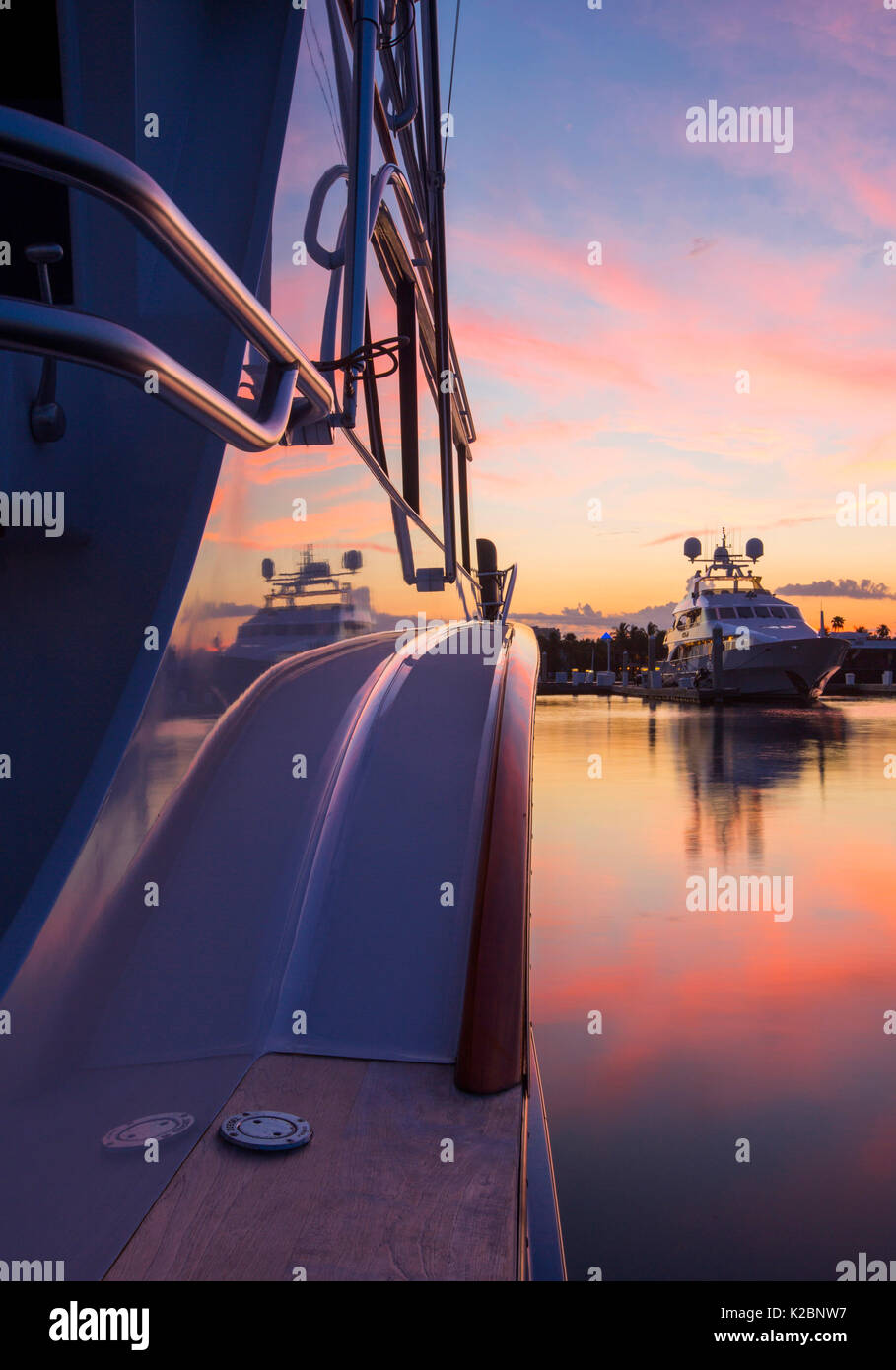 Close up yacht "Miss America', 78' di Fort Lauderdale, Florida, USA, maggio 2013. Foto Stock