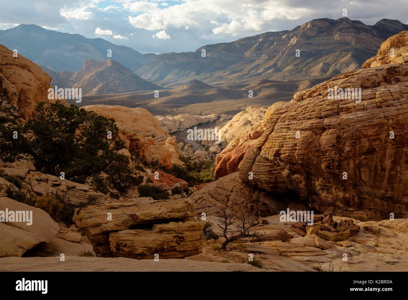 Red formazioni rocciose presso il Red Rock Canyon National Conservation Area 29 Settembre 2016 vicino a Las Vegas, Nevada. Foto Stock