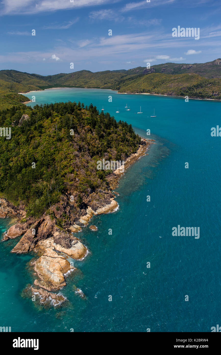 Vista aerea del Whitsunday Island, Queensland, Australia. Novembre 2012. Foto Stock