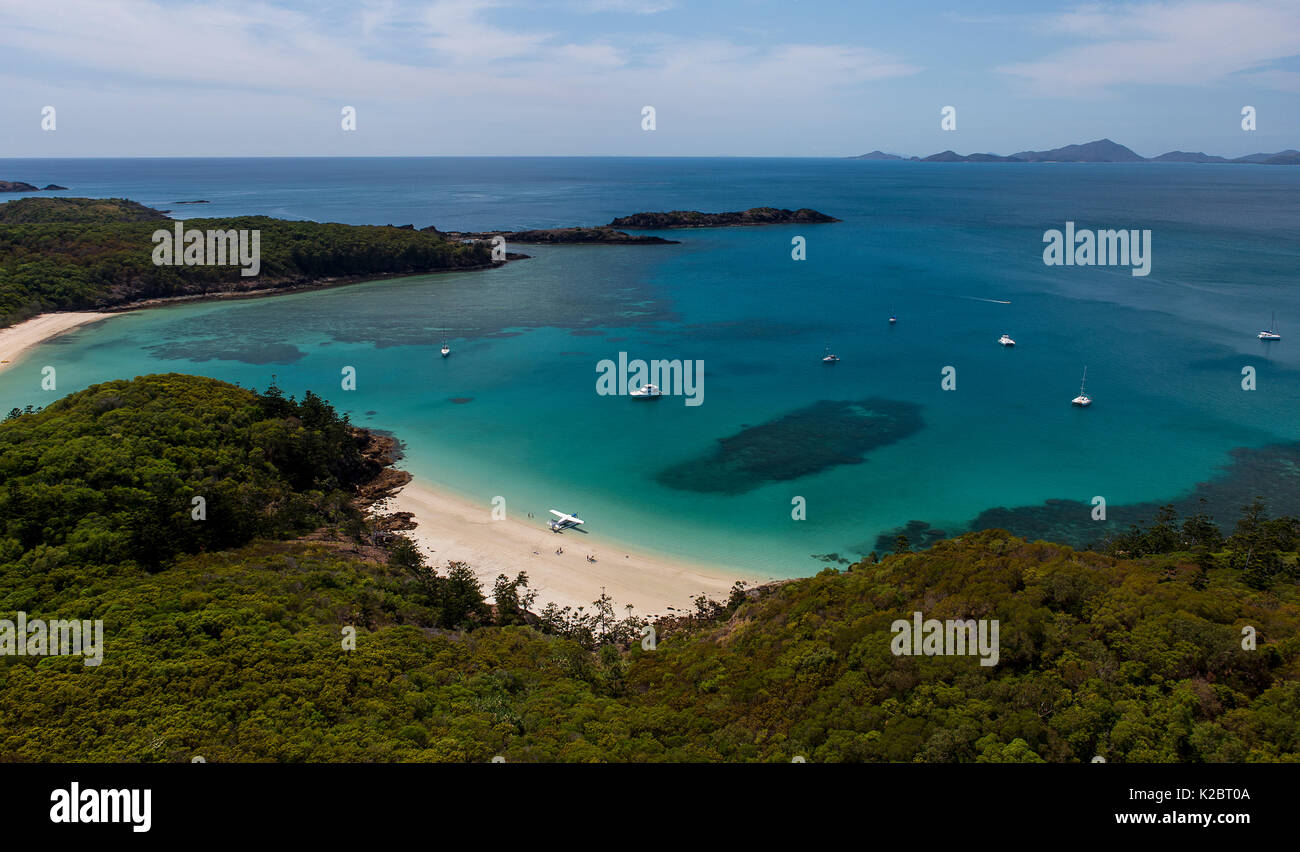 Vista aerea del Whitsunday Island, Queensland, Australia. Novembre 2012. Foto Stock