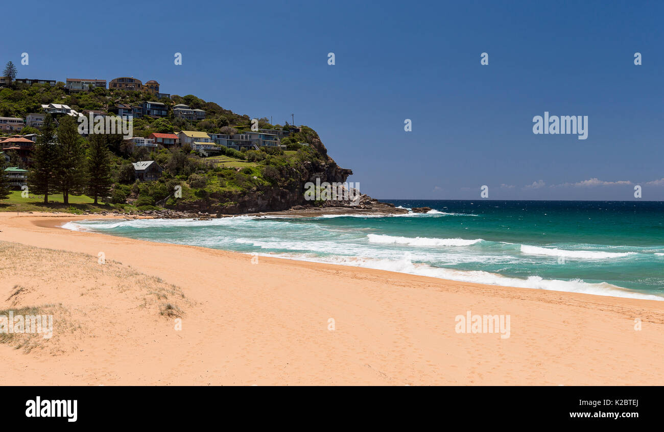 Vista su una spiaggia di sabbia, Nuovo Galles del Sud, Australia. Novembre 2012. Foto Stock