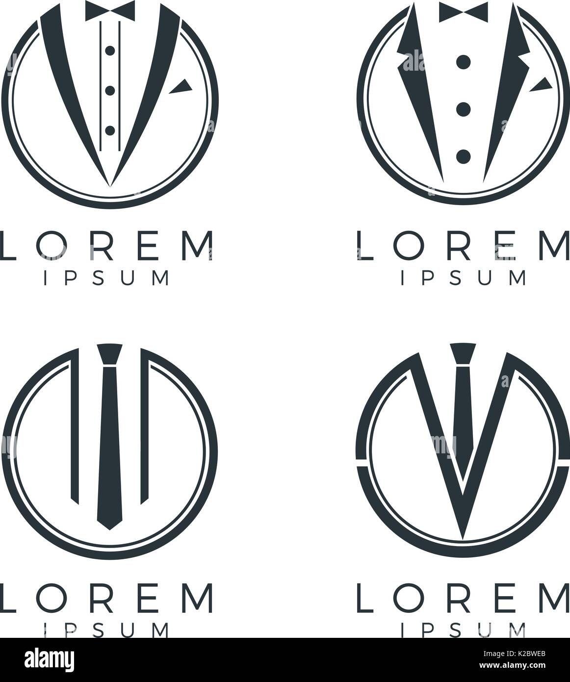 Gli uomini di moda Set Logo Illustrazione Vettoriale