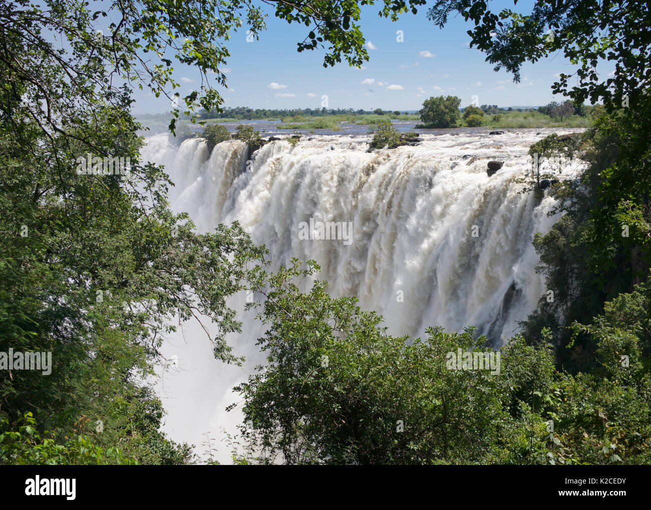 Victoria Falls cataratta orientale Zambia Foto Stock
