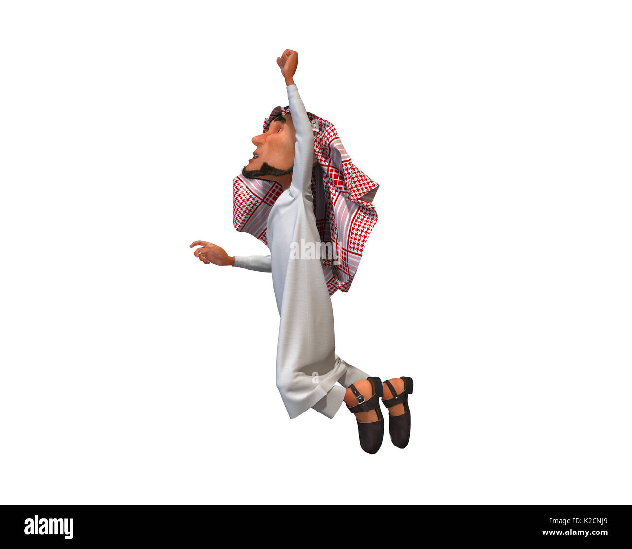 3D rendering di una stilizzata Middle Eastern Man. Foto Stock