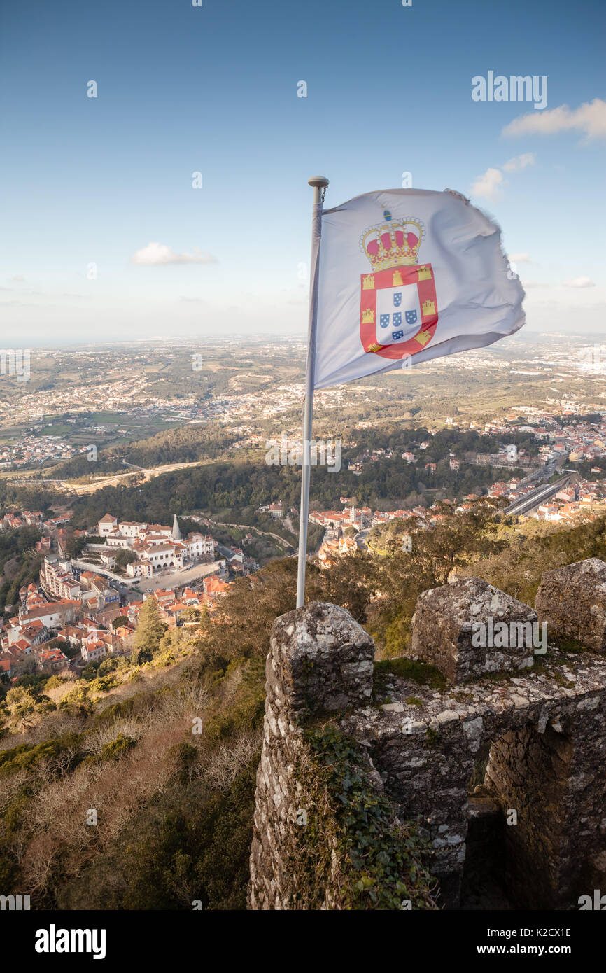 Castelo dos Mouros a Sintra, Portogallo Foto Stock
