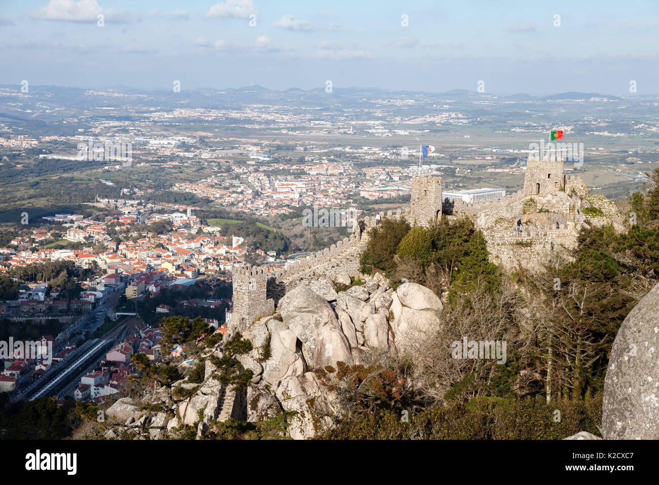 Castelo dos Mouros a Sintra, Portogallo Foto Stock