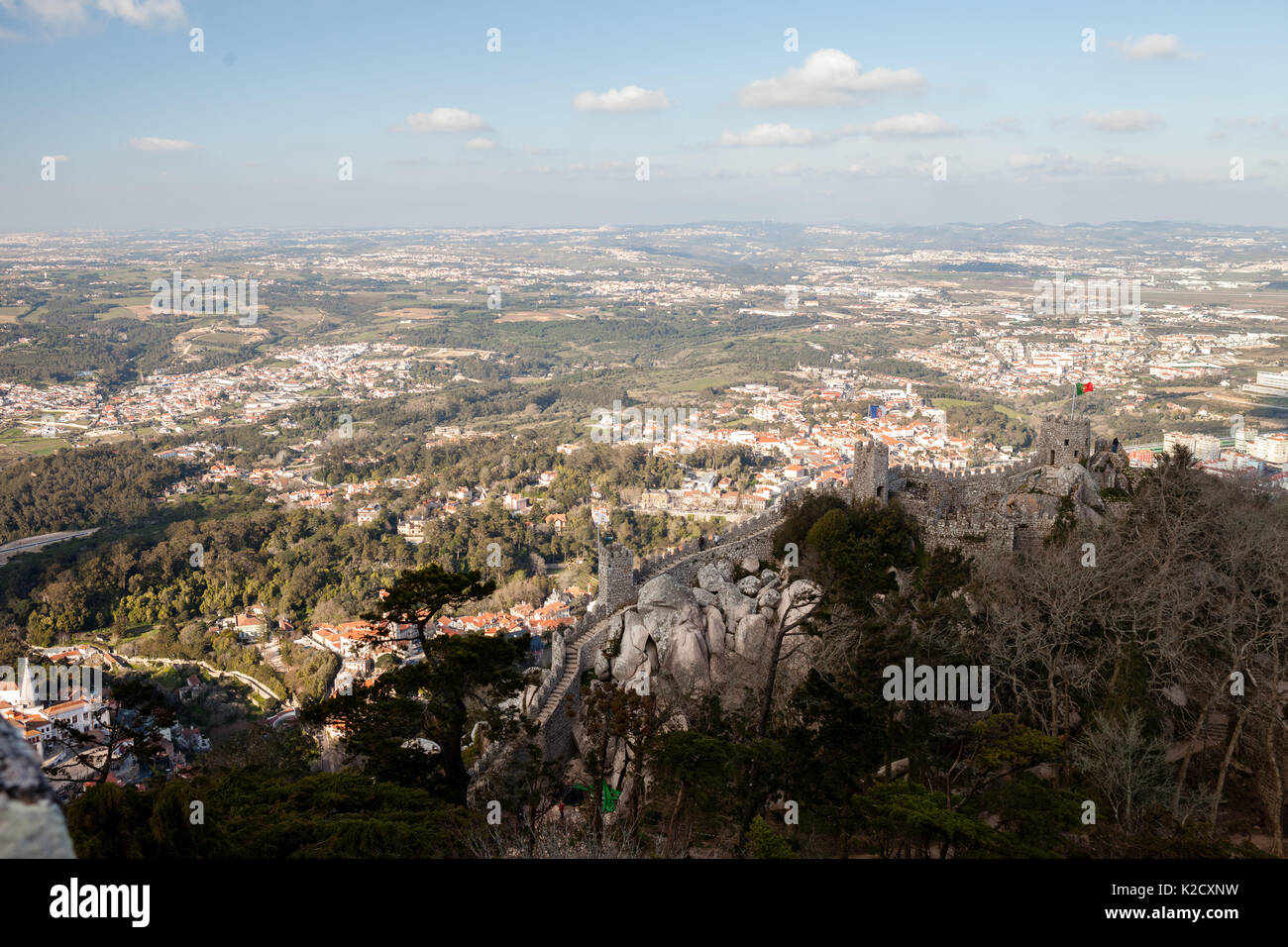 Castelo dos Mouros a Sintra, Portogallo Foto Stock