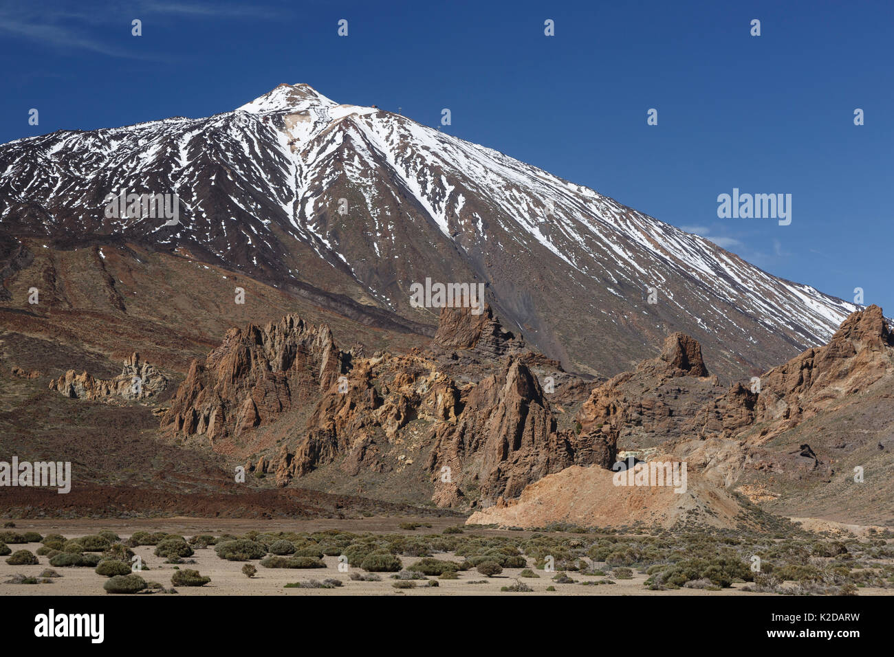 Paesaggio vulcanico, Las Canadas, Monte Parco Nazionale del Teide, Tenerife, Isole Canarie, Spagna Foto Stock