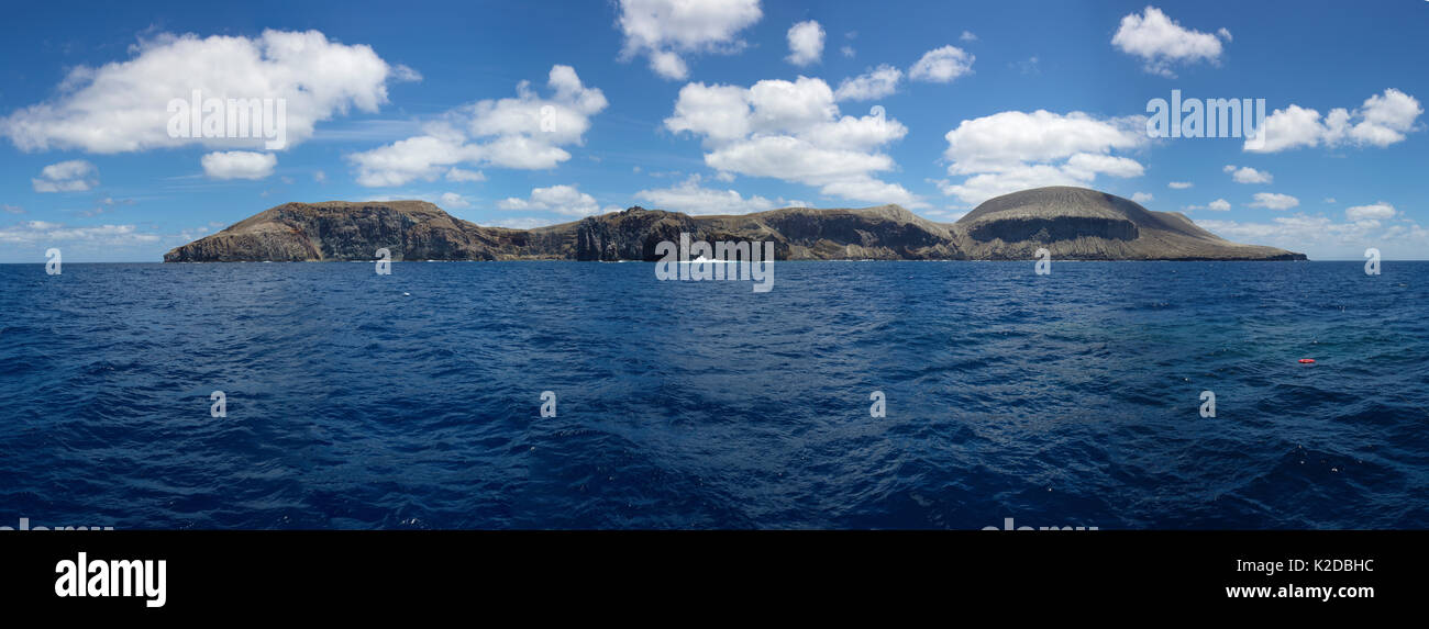Vista panoramica di San Benedicto Isola, Revillagigedo Arcipelago Riserva della biosfera, isole Socorro, Messico occidentale Foto Stock