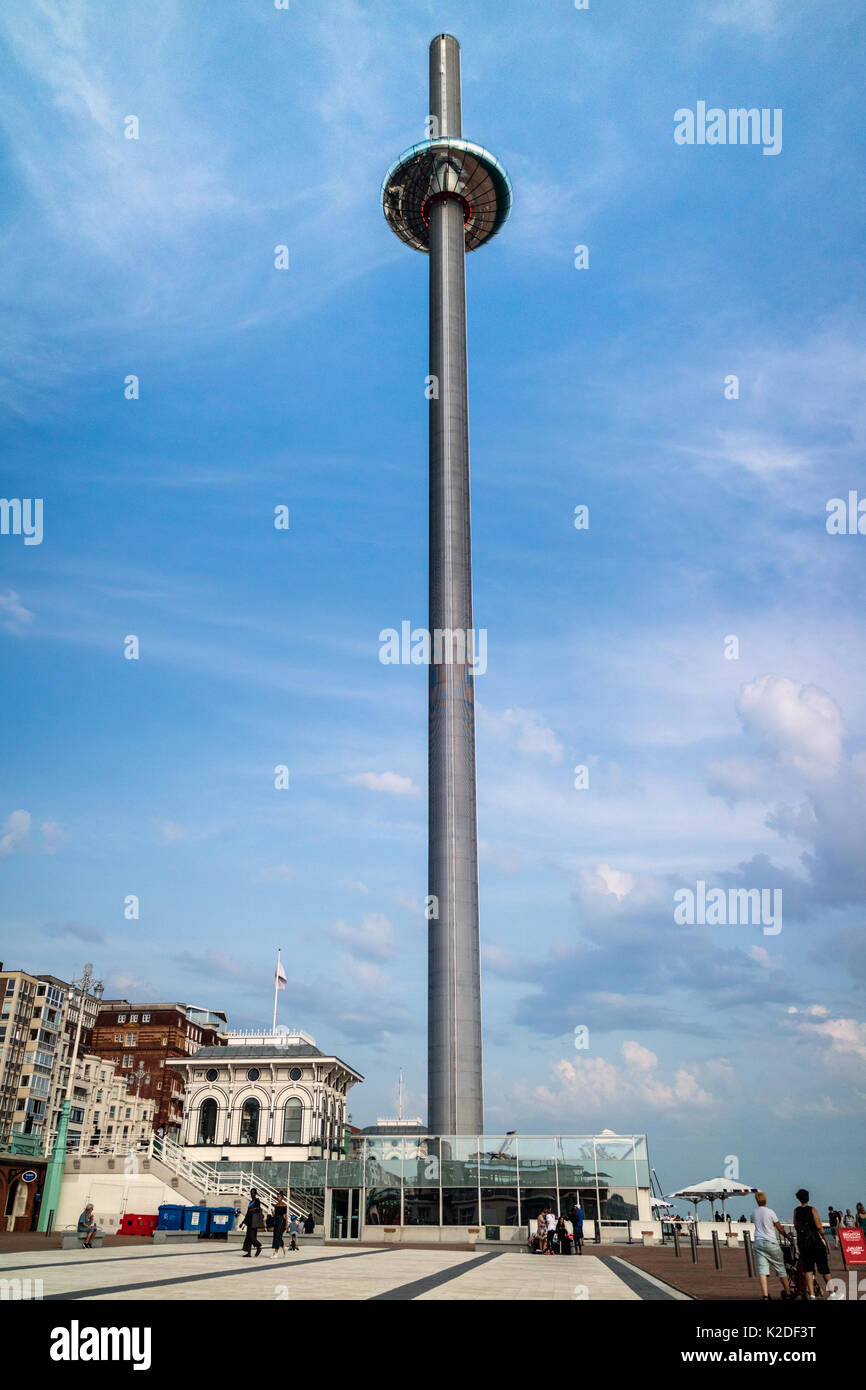 Brighton mi-360,o British Airways i360, torre di osservazione sul lungomare di Brighton, Brighton, Regno Unito, 2017 Foto Stock