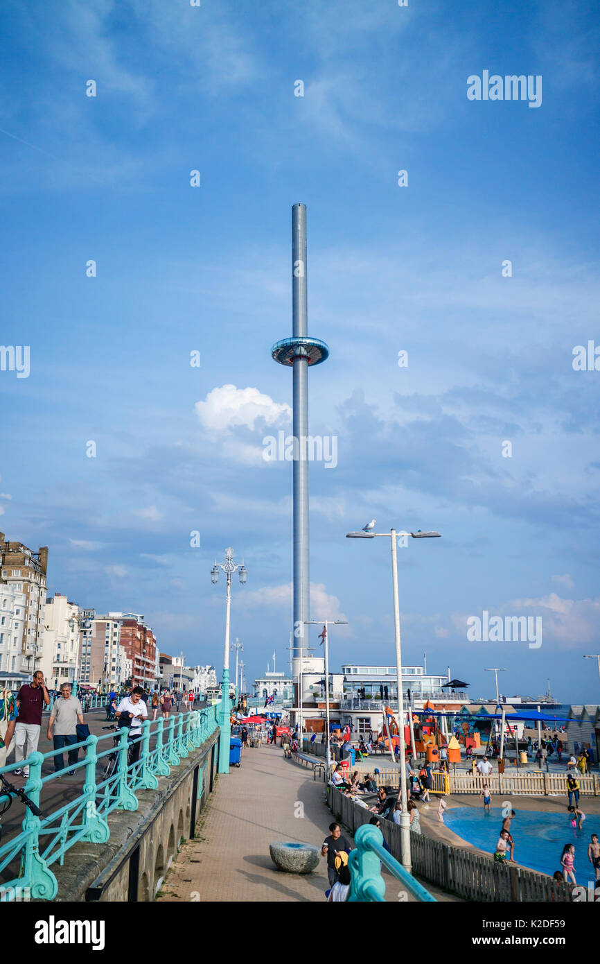 Brighton mi-360,o British Airways i360, torre di osservazione sul lungomare di Brighton, Brighton, Regno Unito, 2017 Foto Stock