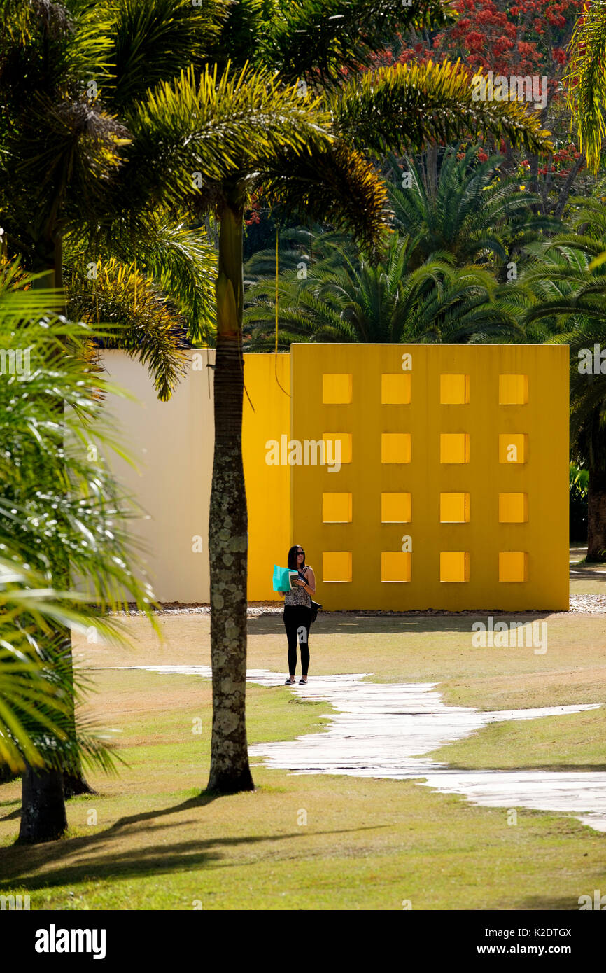 Giardino botanico Inhotim, installazione artistica Helio Oiticica presso l'Istituto Inhotim, Brumadinho, Minas Gerais, Brasile Foto Stock