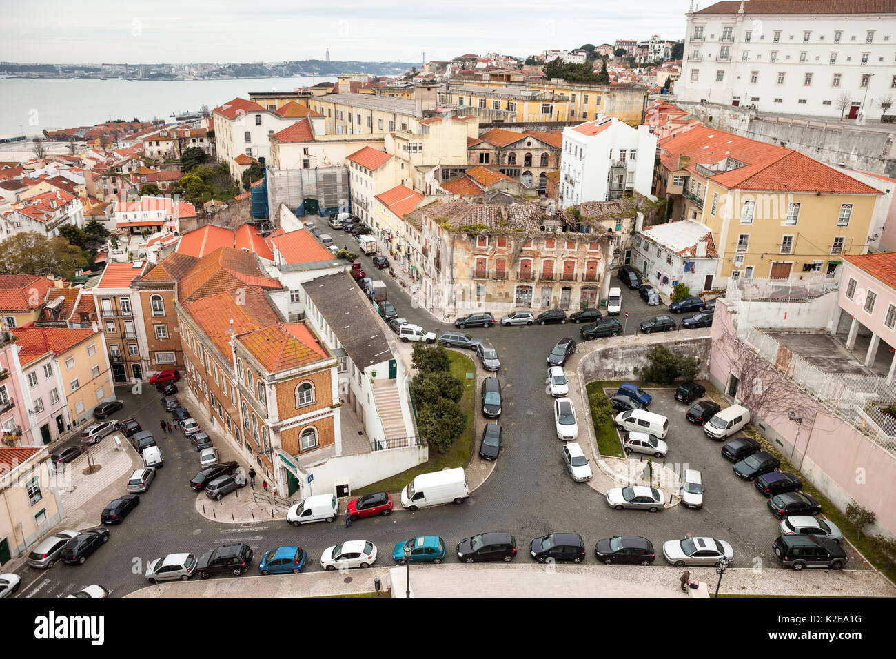 Miradores de Lisboa, las mejores vistas de la Capital de Portogallo. Foto Stock
