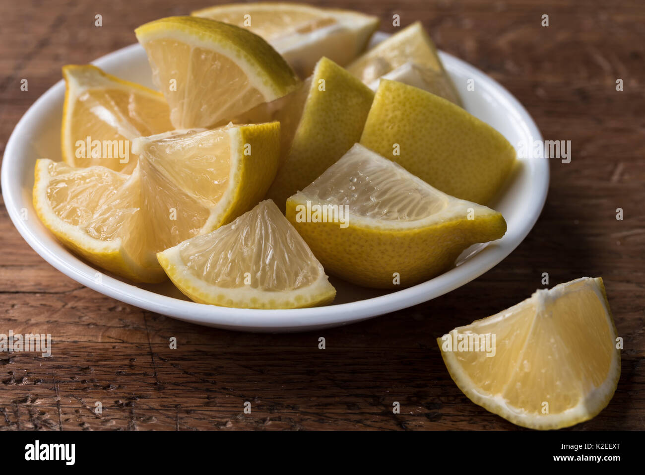 Limone fresco pezzi Foto Stock