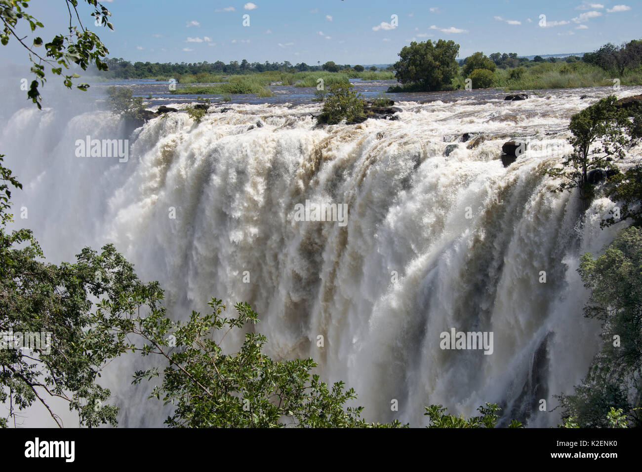 Victoria Falls cataratta orientale Zambia Foto Stock