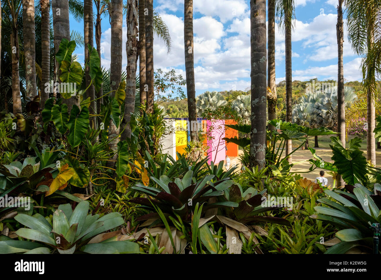 Giardino botanico Inhotim, installazione artistica Helio Oiticica presso l'Istituto Inhotim, Brumadinho, Minas Gerais, Brasile Foto Stock