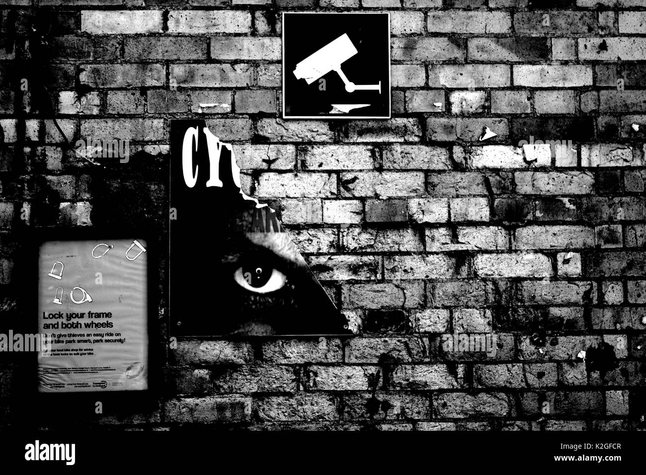 Chi è la visione di chi? Sorveglianza di Dublino Foto Stock