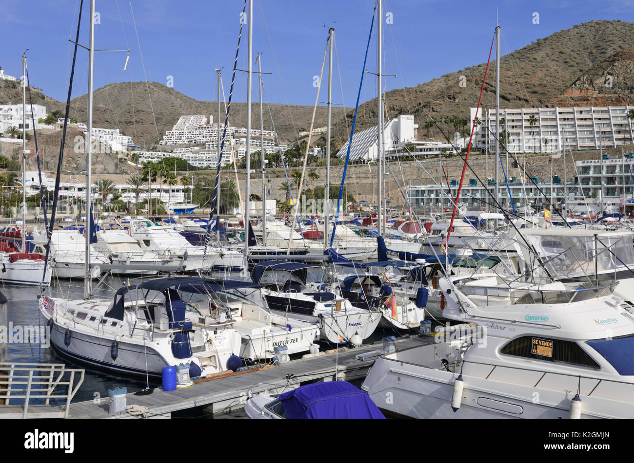 Marina, puerto rico, gran canaria, Spagna Foto Stock