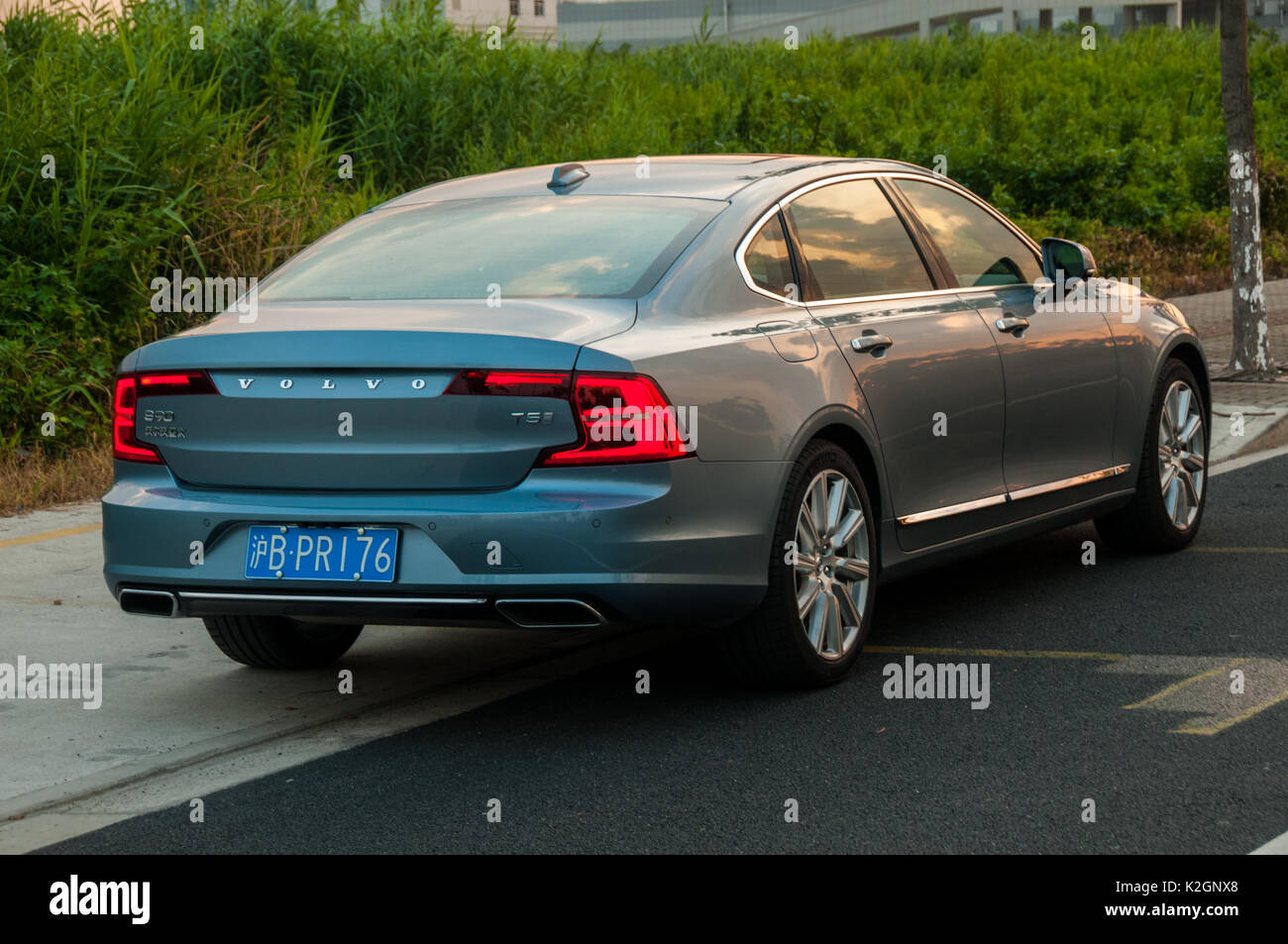 Daqing Cina produceva Volvo S90 lwb su un funzionario test drive Foto Stock