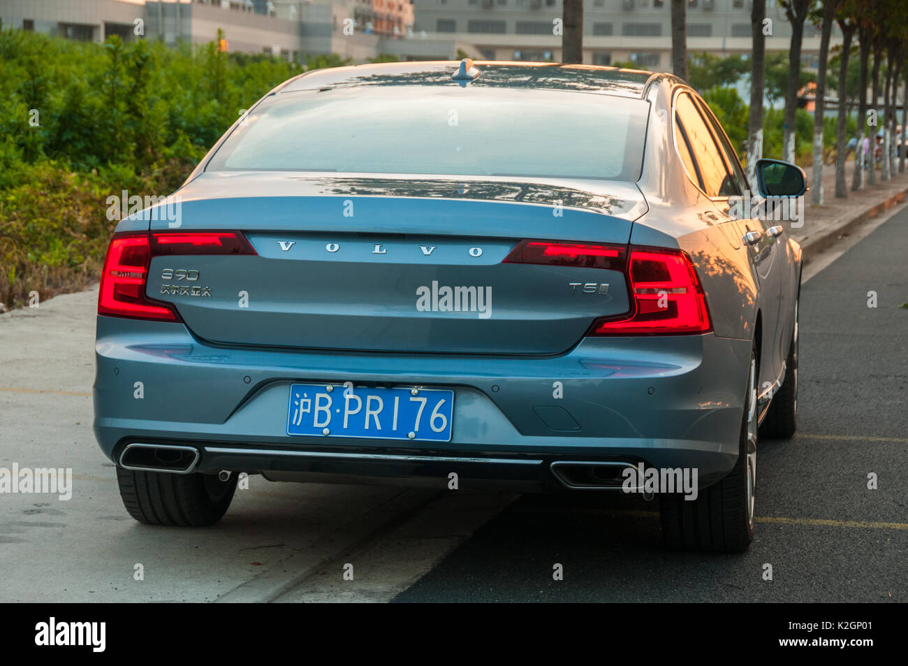 Daqing Cina produceva Volvo S90 lwb su un funzionario test drive Foto Stock