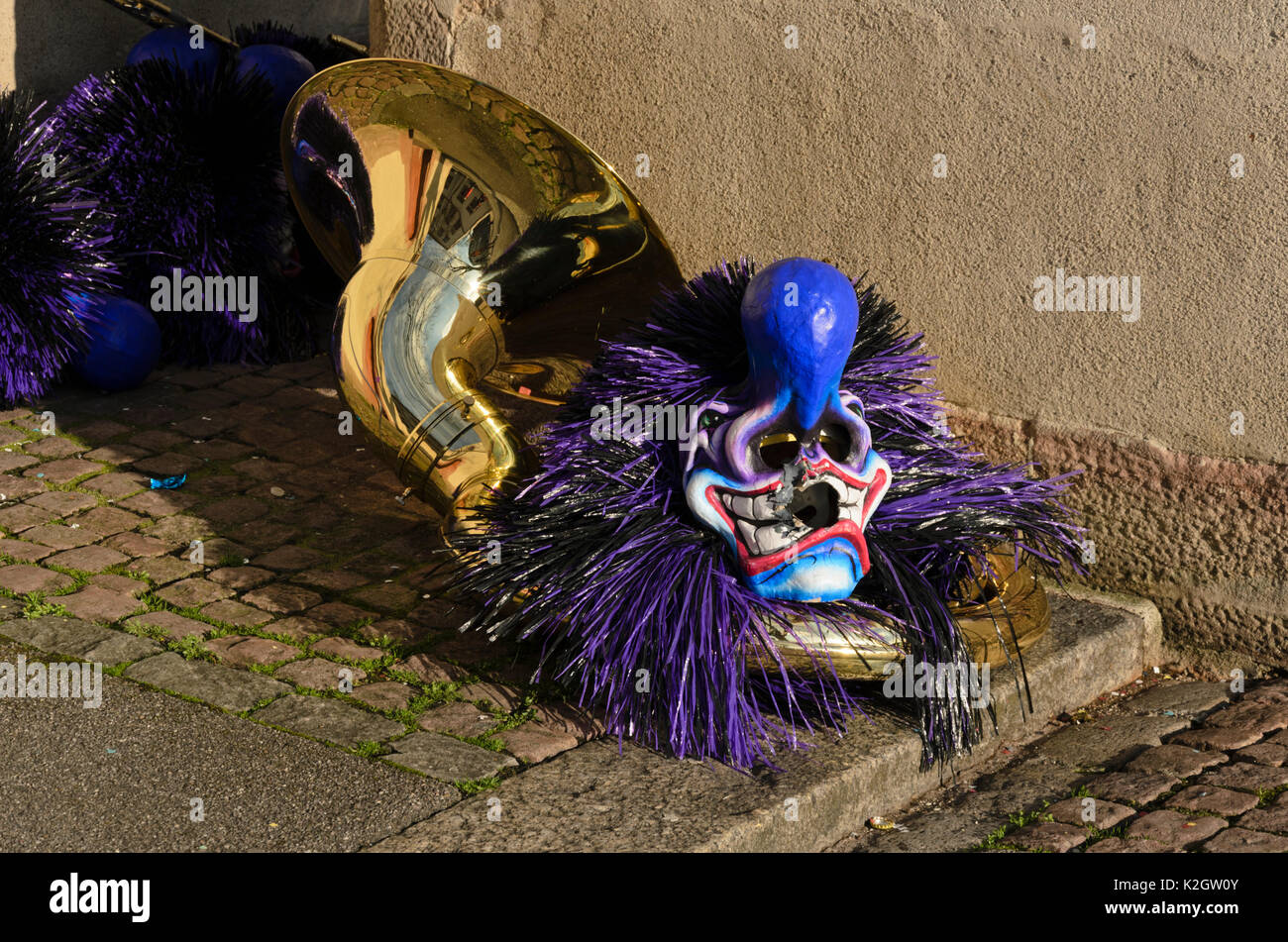 Maschera per i bambini e la famiglia il carnevale, il Carnevale di Basilea, Svizzera Foto Stock