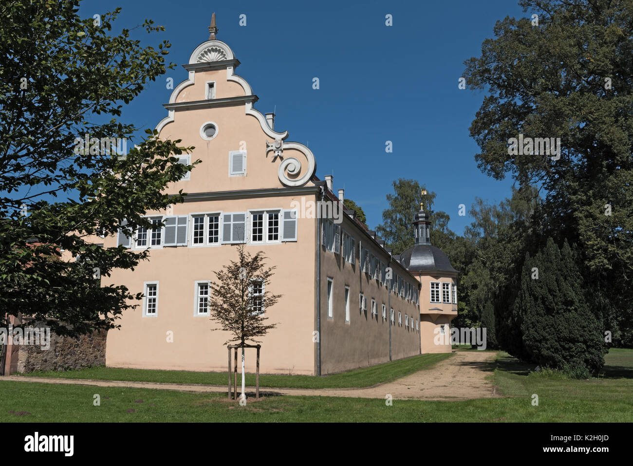 Rinascimentale castello di caccia Kranichstein vicino a Darmstadt, Hesse in Germania Foto Stock