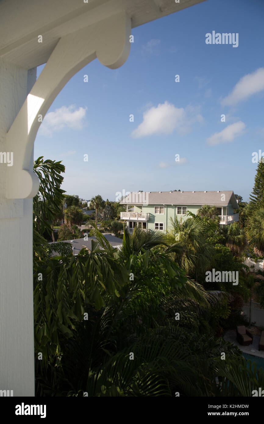 Case sulla spiaggia su Anna Maria Island, Florida Foto Stock