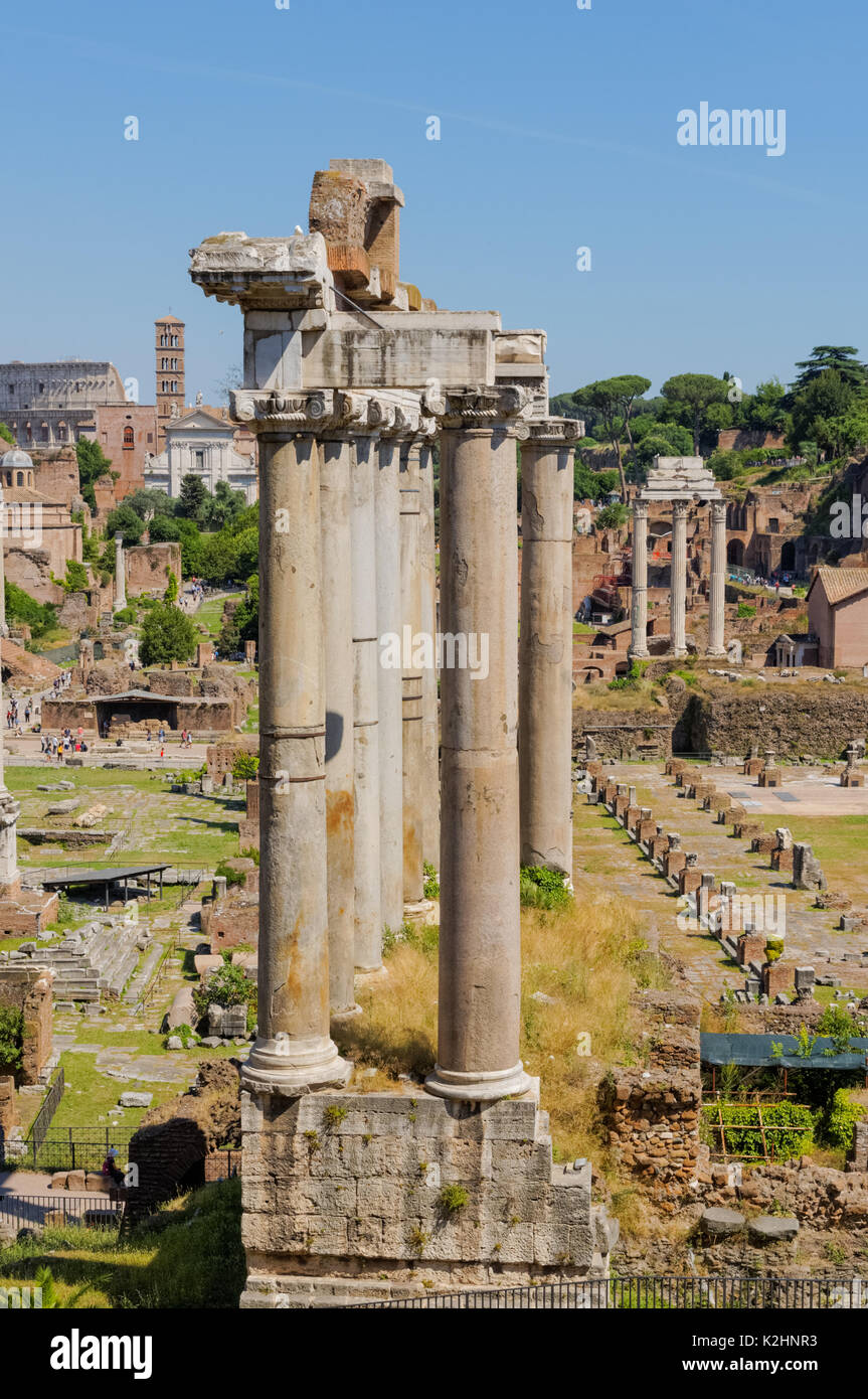 Il Foro Romano, Roma, Italia Foto Stock