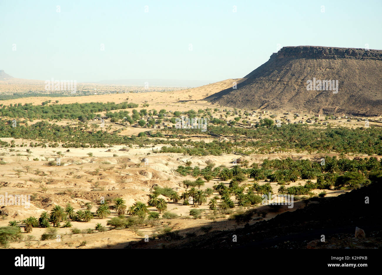 Azougui regione, l'antica capitale posizione Almoravidi, fondatori di Marrakech. Adrar, Mauritania Foto Stock