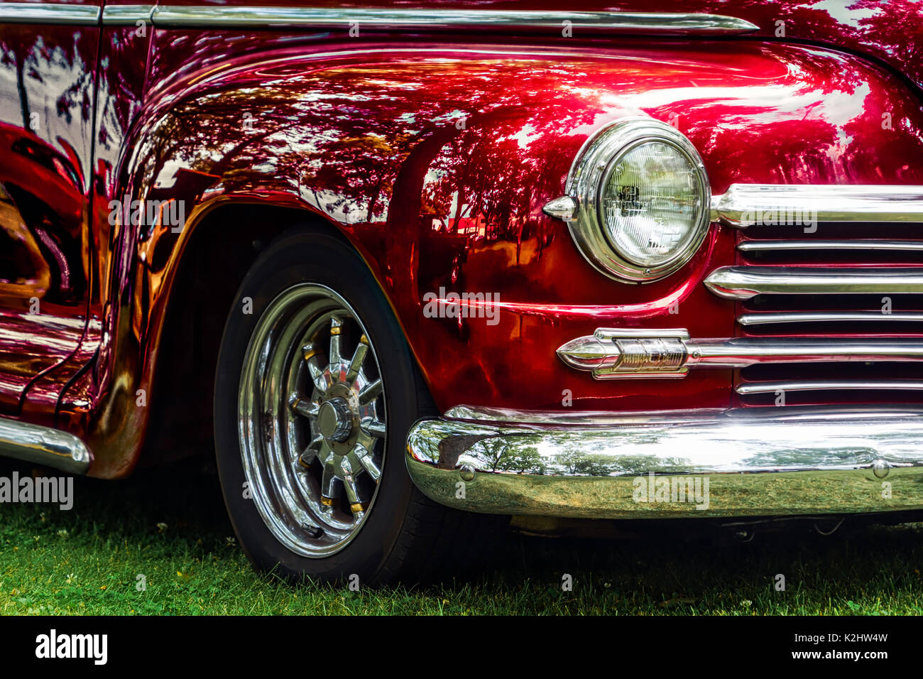 Una classica macchina americana da 1940 a Wisconsin car show. Foto Stock