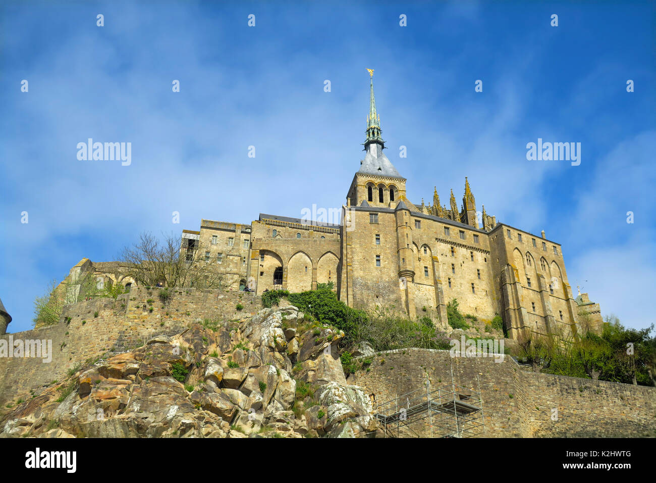 Le Mont Saint Michel in Normandia, Francia. Foto Stock