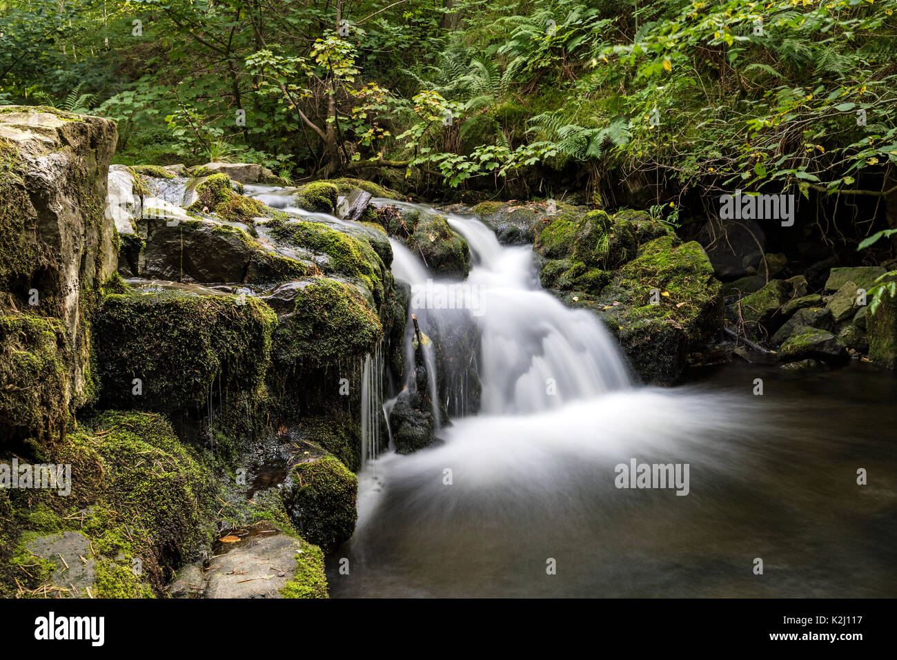 Cascata, Hudeshope Beck, Middleton in Teesdale, County Durham Regno Unito Foto Stock