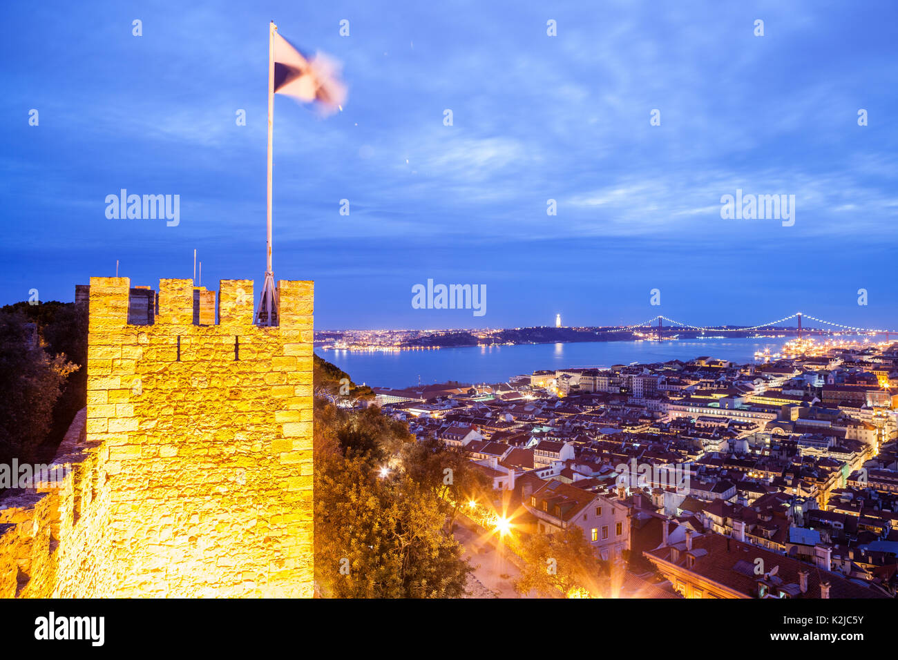 Lisboa da San Jorge Castle Foto Stock