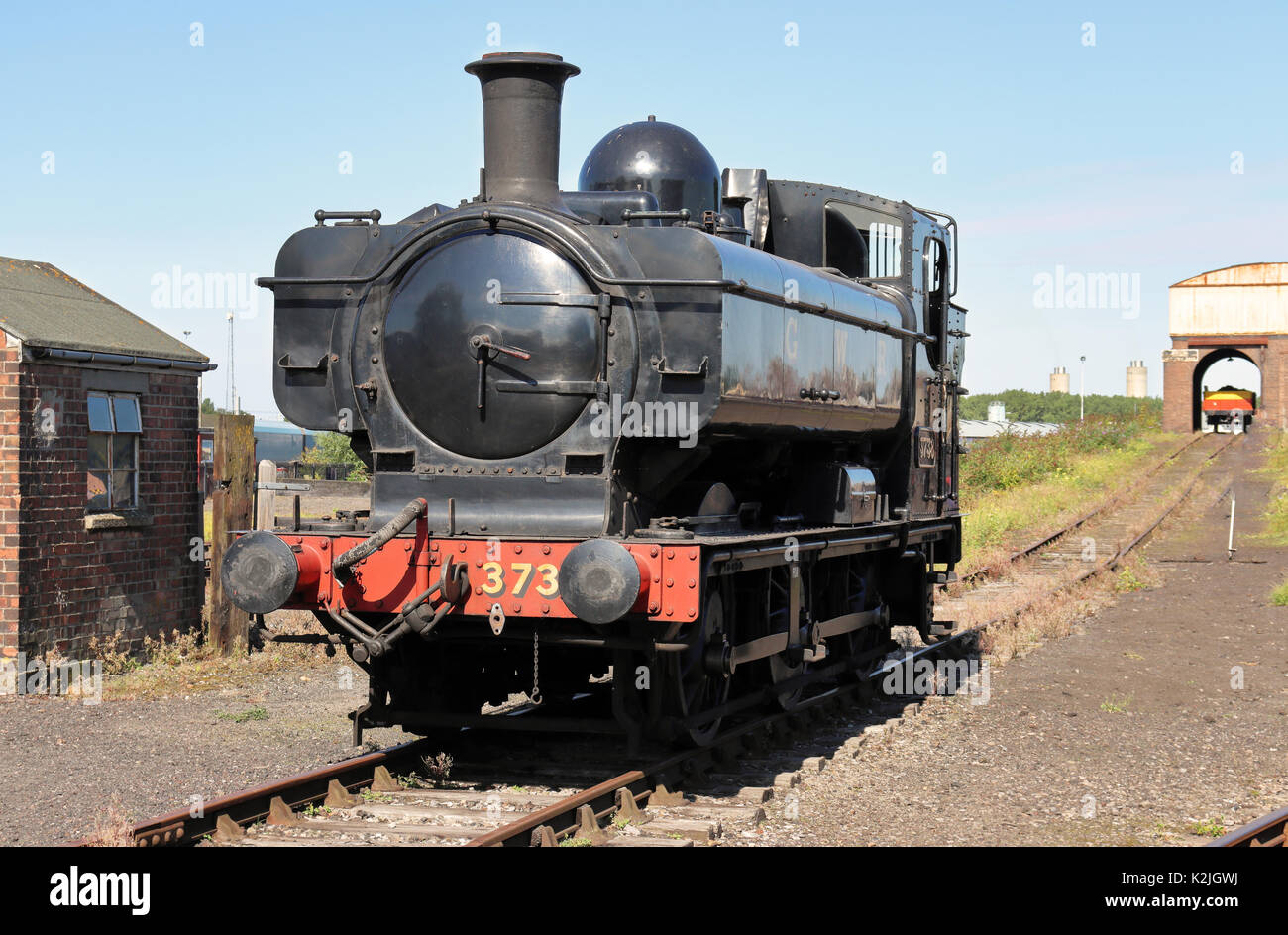 Locomotiva a vapore a didcot railway centre in Oxfordshire Foto Stock