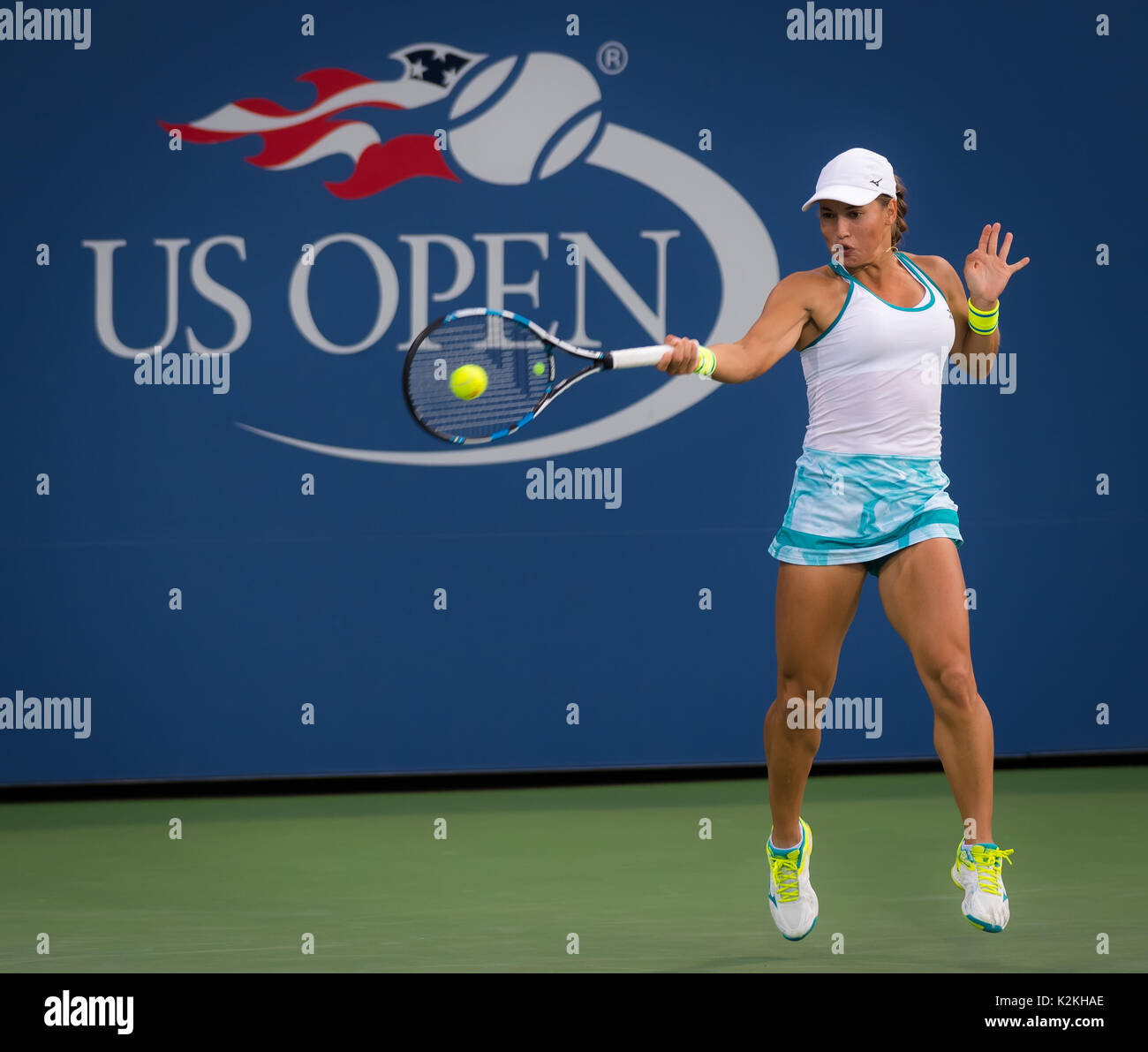 La città di New York, Stati Uniti. Il 31 agosto, 2017. Yulia Putintseva del Kazakistan al 2017 US Open Grand Slam Tennis Tournament © Jimmie48 Fotografia/Alamy Live News Foto Stock