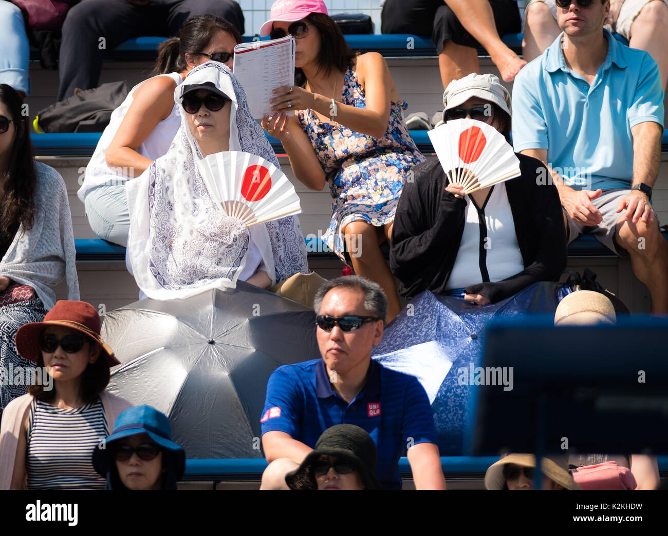 La città di New York, Stati Uniti. Il 31 agosto, 2017. I fan giapponesi al 2017 US Open Grand Slam Tennis Tournament © Jimmie48 Fotografia/Alamy Live News Foto Stock