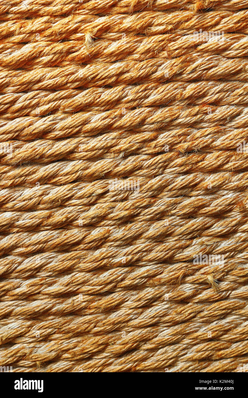 Tela ruvida corda, texture di sfondo marrone per il vostro design Foto Stock