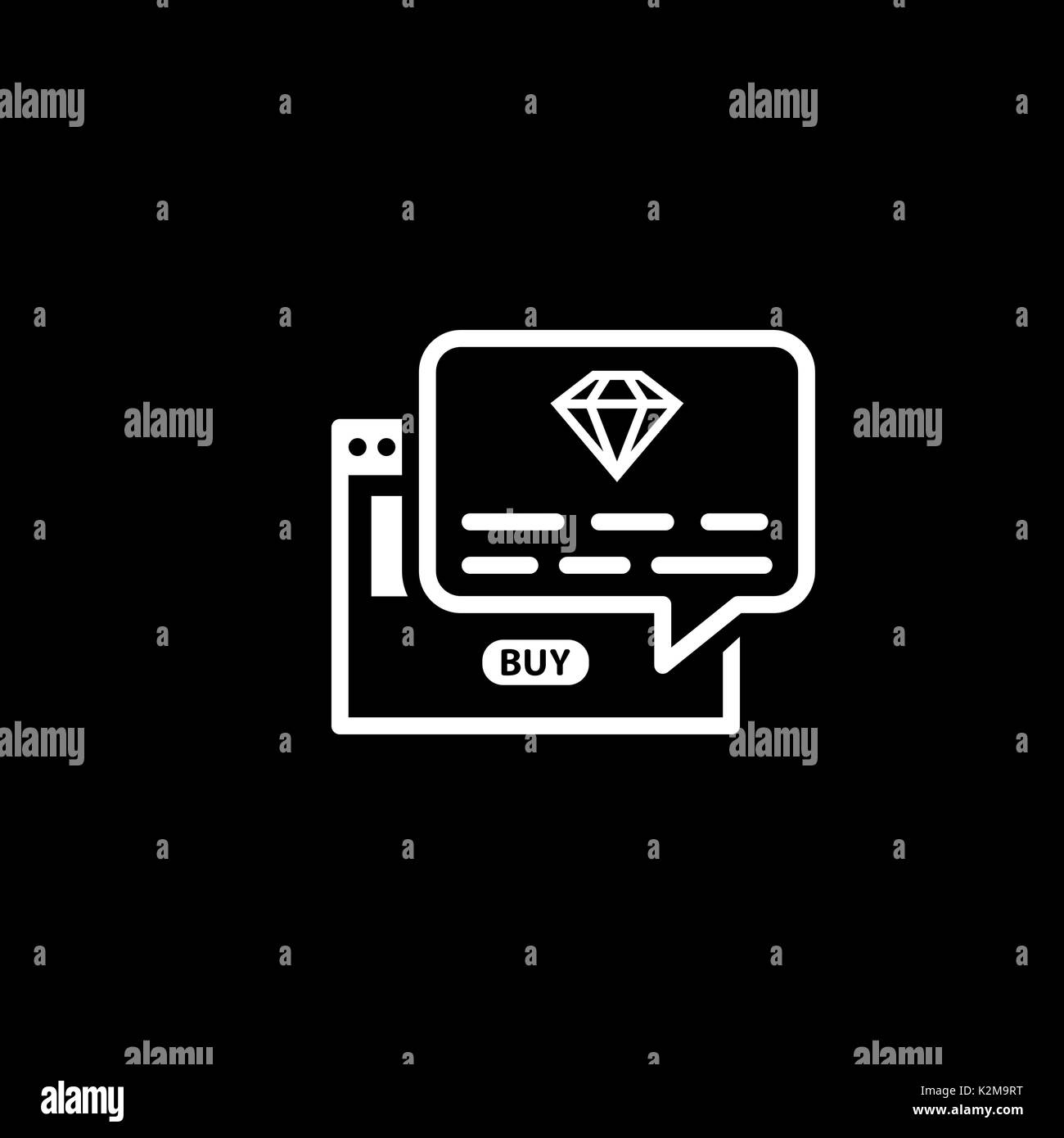 Una volta l'icona Offerta. Design piatto. Illustrazione Vettoriale