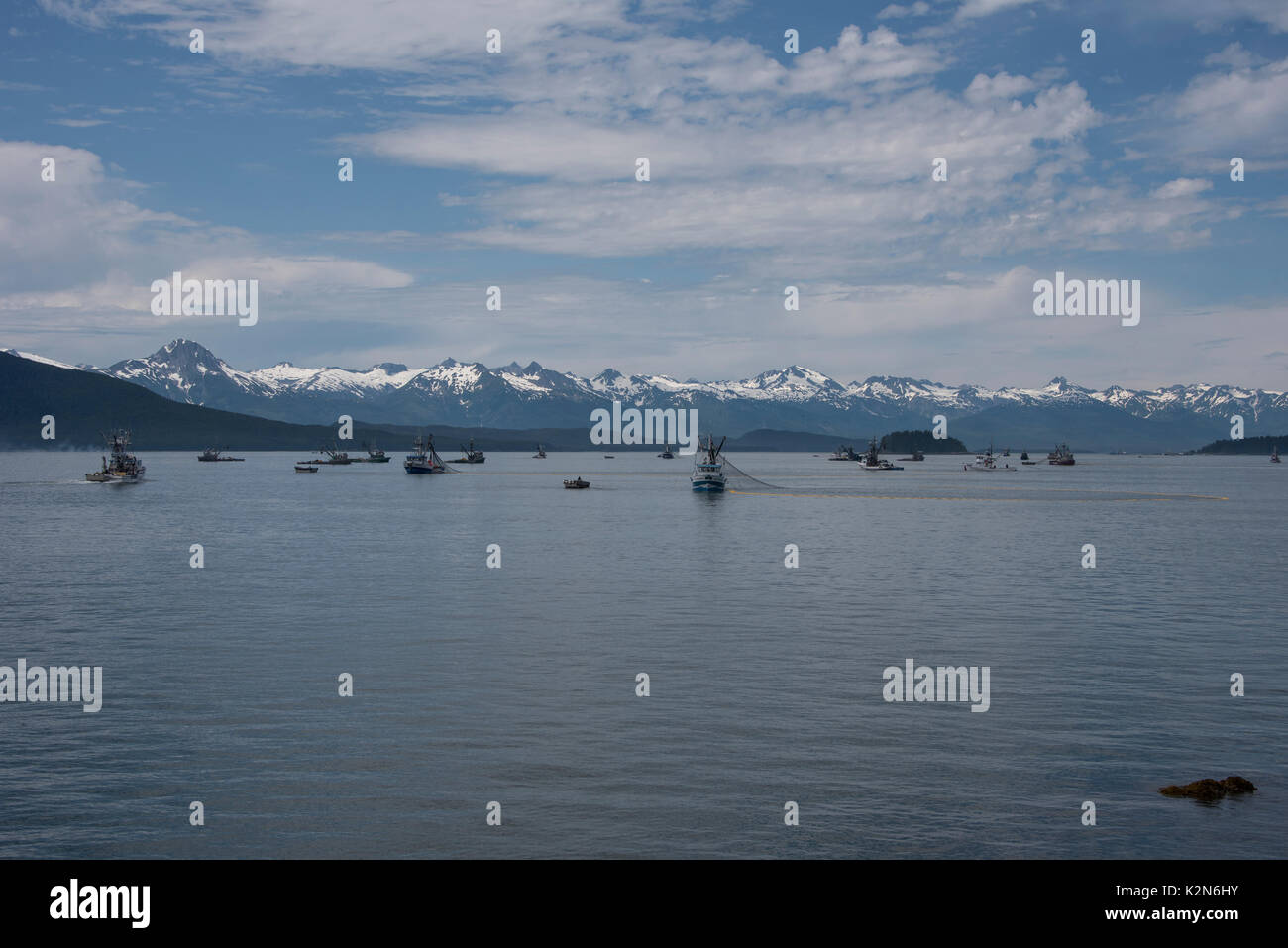 Seine Net Pesca in Alaska sudorientale Foto Stock