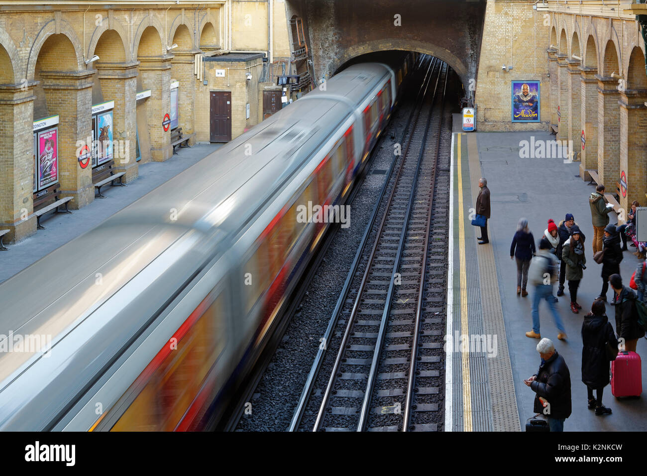 La stazione della metropolitana, la metropolitana Paddington, London, England, Regno Unito, Europa Foto Stock