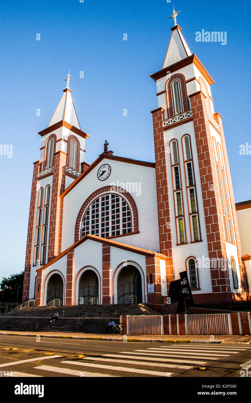 Cattedrale di Santo Antonio. Chapeco, Santa Catarina, Brasile. Foto Stock