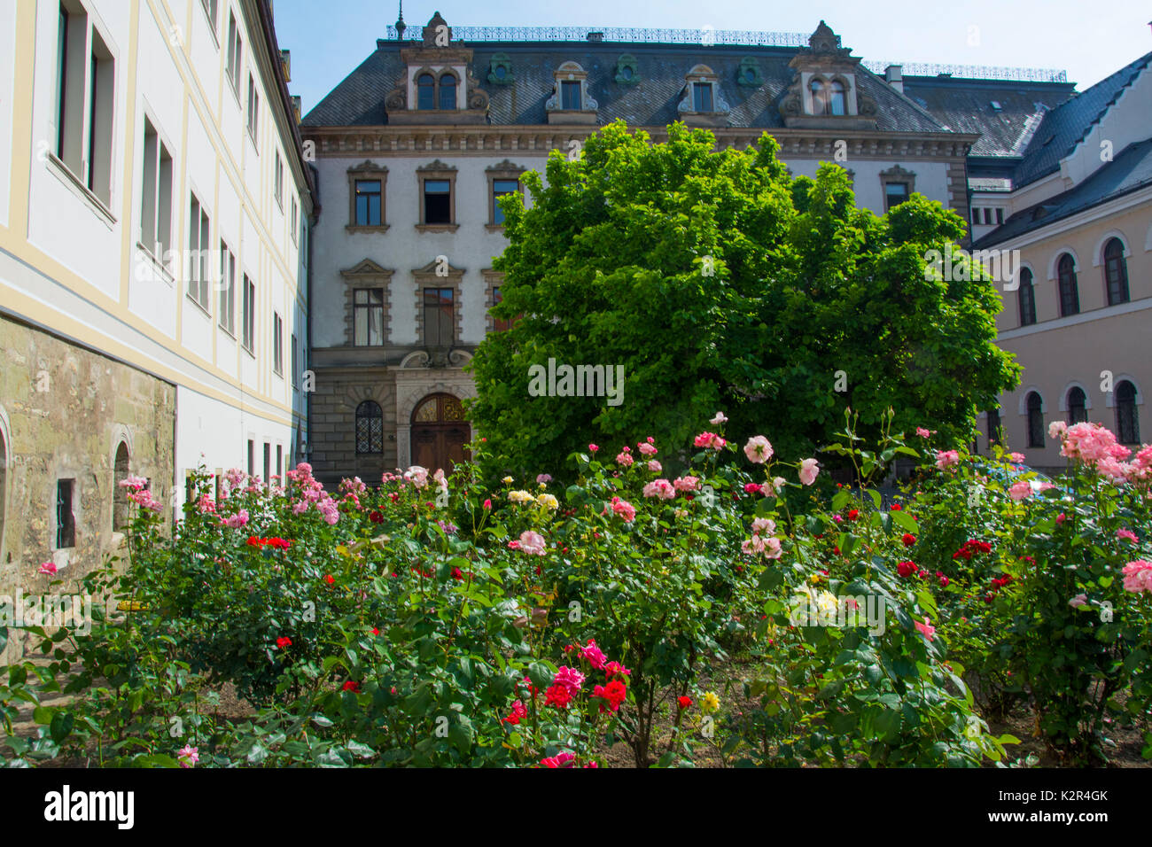 Schloss St Emmeram, palazzo della nobile Thurn und Taxis family, Regensburg, Germania Foto Stock